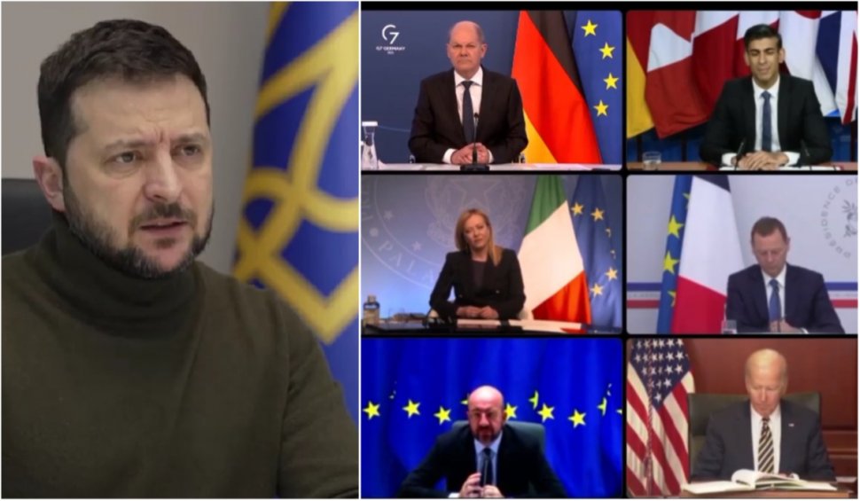 Război în Ucraina. Zelenski a propus Grupului G7 organizarea unui summit pentru pace şi a cerut resurse suplimentare