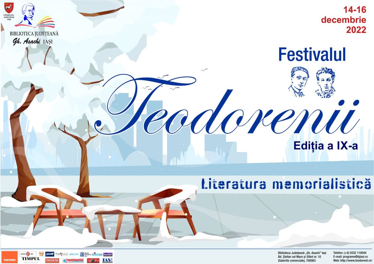 Festivalul „Teodorenii”, Ediția a IX-a, Iași 14-16 decembrie 2022  Programul manifestărilor