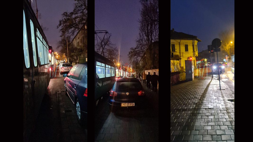 Circulaţia tramvaielor blocată între staţiile Tg. Cucu – Piaţa Unirii. O garnitură s-a defectat – EXCLUSIV, FOTO