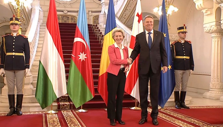 Ursula von der Leyen, primită la Palatul Cotroceni: Întâlnire cu Klaus Iohannis şi Nicolae Ciucă