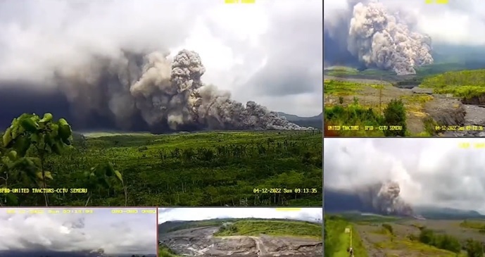 Vulcanul Semeru, din Cercul de Foc al Pacificului, a erupt şi ameninţă zonele populate