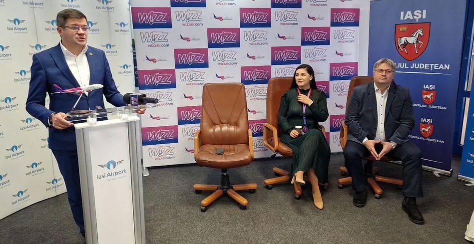 A patra aeronavă Wizz Air, la Iași. Un nou avion al companiei va opera zboruri către destinațiile importante din Europa
