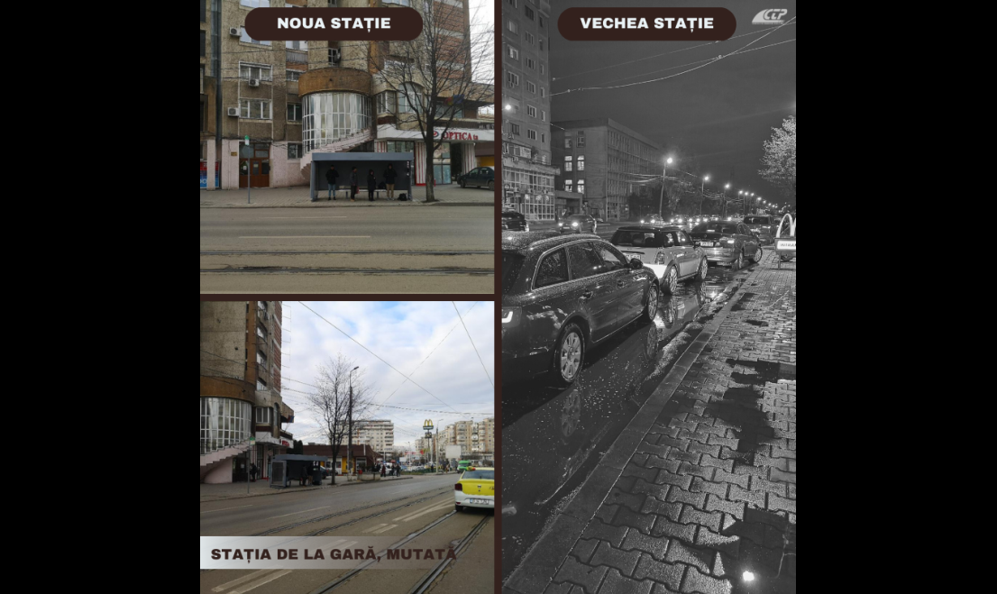 CTP Iași anunță noi modificări: Pentru a se evita blocajele rutiere zilnice, stația de la Gară a fost mutată