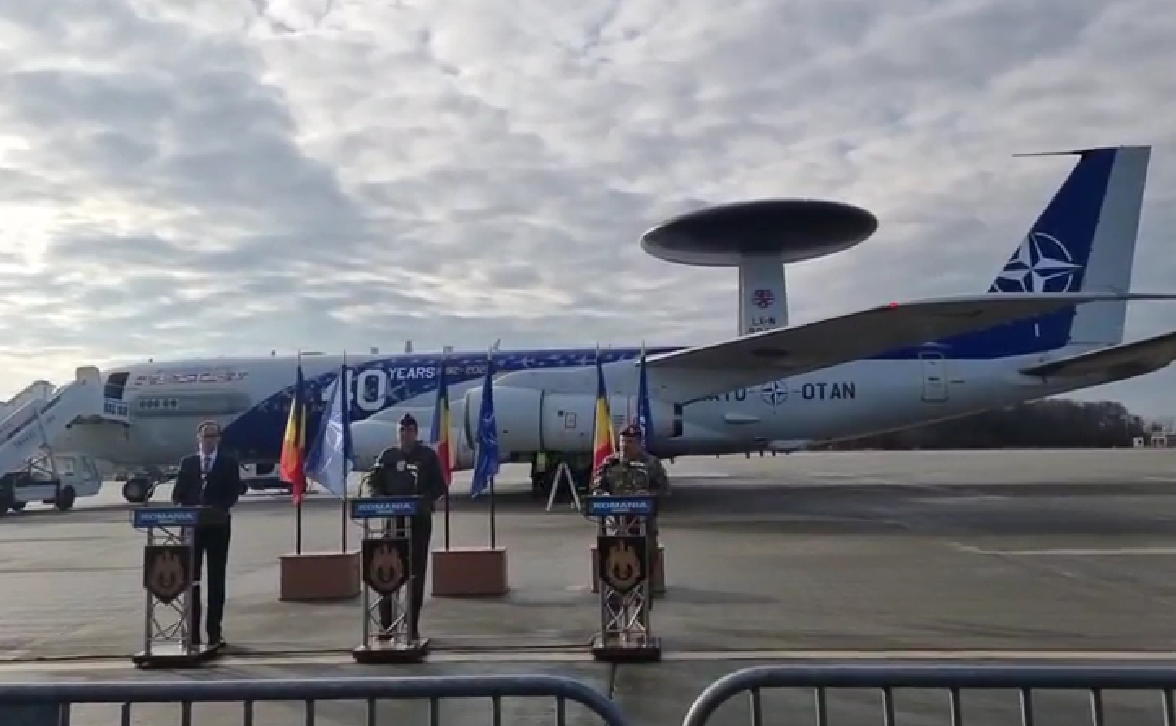 Avioanele de recunoaștere și supraveghere NATO au aterizat la Baza 90 Transport Aerian din Otopeni