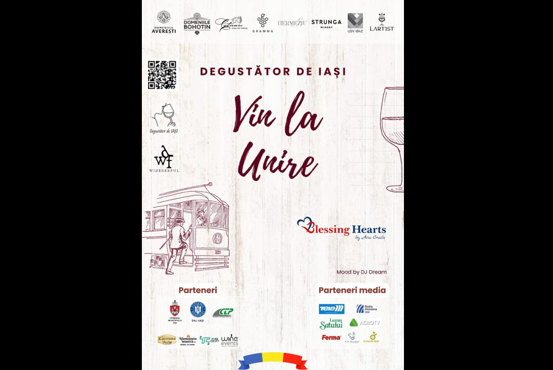 „Vin la Unire în Iași”: Eveniment public de degustare de vinuri românești