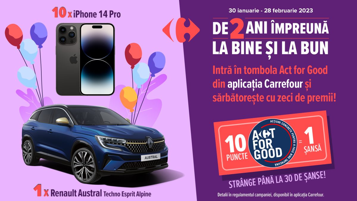 Act for Good din aplicația Carrefour îți poate aduce un Renault Austral