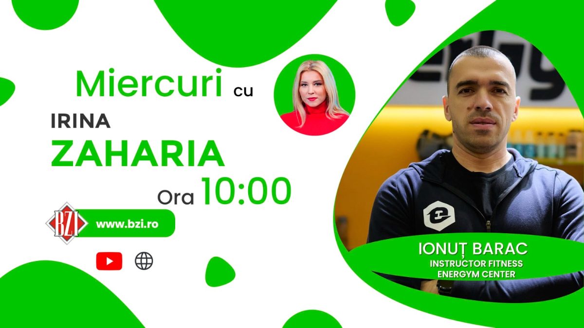 Ionuț Barac, instructor fitness, Energym Center, discută în emisiunea BZI LIVE despre cum putem scăpa de kilogramele acumulate de sărbători
