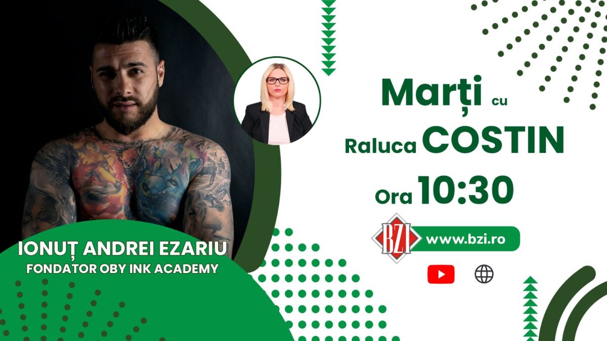 Andrei Ezariu, fondator Oby Ink Academy, discută despre noul proiect unic în Iași, numai la BZI LIVE!