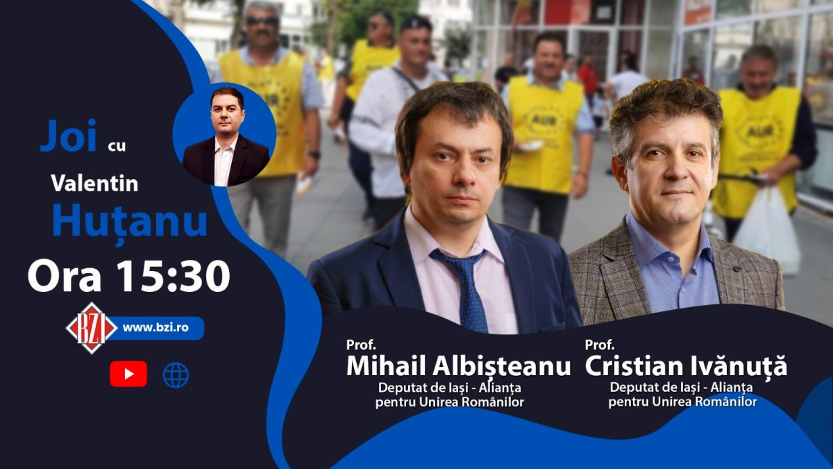 Cele mai fierbinţi şi de interes subiecte pentru români, dialogate la BZI LIVE alături de deputaţii AUR de Iaşi