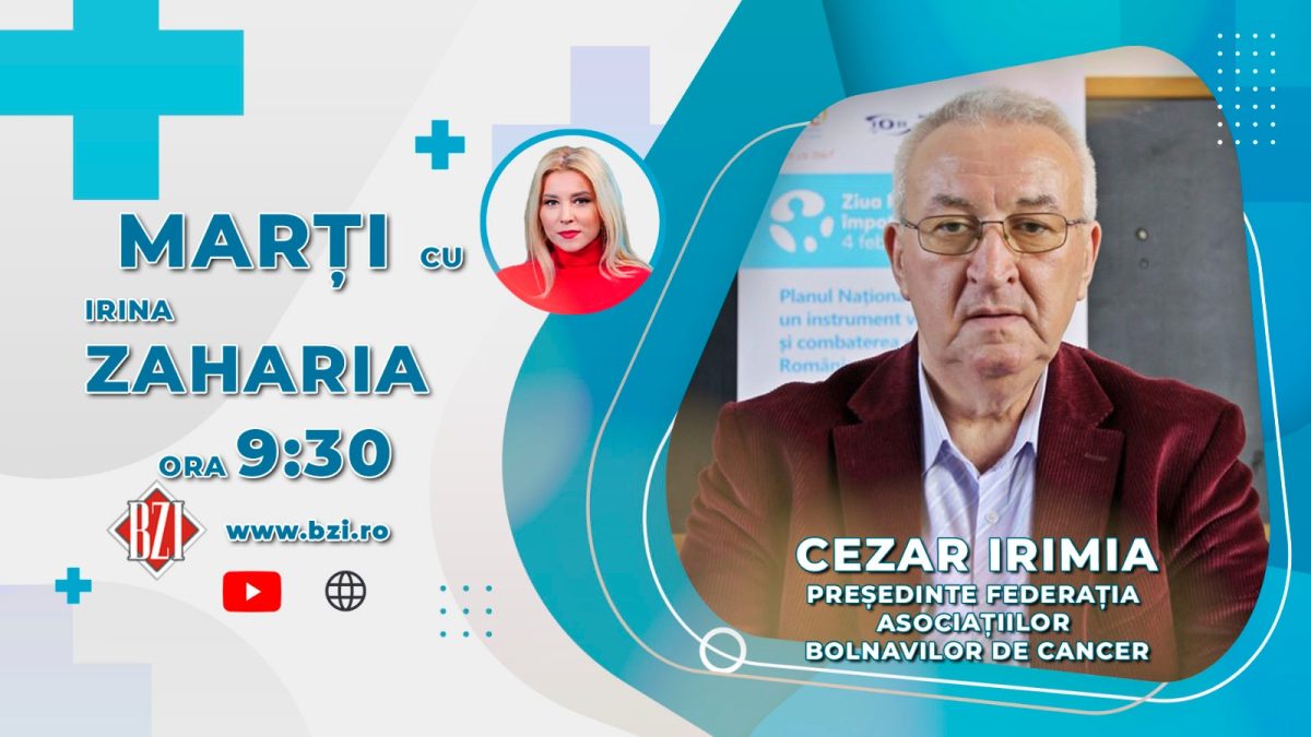 Cezar Irimia, președintele Federației Asociației Bolnavilor de Cancer din România discută în emisiunea BZI LIVE despre proiectul OMS referitor la un sondaj pentru identificarea nevoilor pacienților cu cancer
