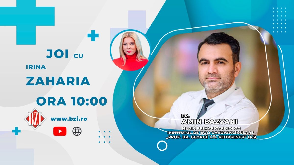 Dr. Amin Bazyani, medic primar cardiolog, Institutul de Boli Cardiovasculare „Prof. Dr. George I.M Georgescu ” Iași, discută în emisiunea BZI LIVE despre procedurile hibride de înlocuirea a valvelor minim invazive