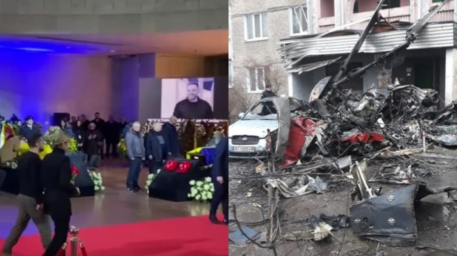 Ministrul ucrainean de Interne, înmormântat. Ce mesaj a transmis președintele Volodimir Zelenski – VIDEO