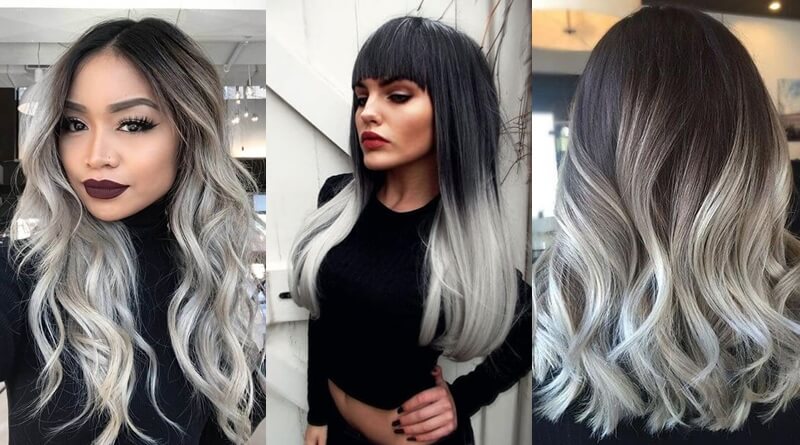 Ombre gri pe păr brunet. Cum să obții un look atrăgător