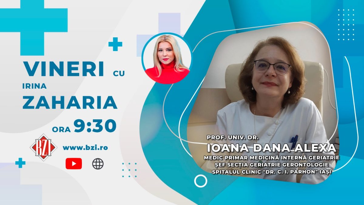 Prof. dr. Ioana Alexa discută în emisiunea BZI LIVE despre pacienții internaţi în secția de Geriatrie