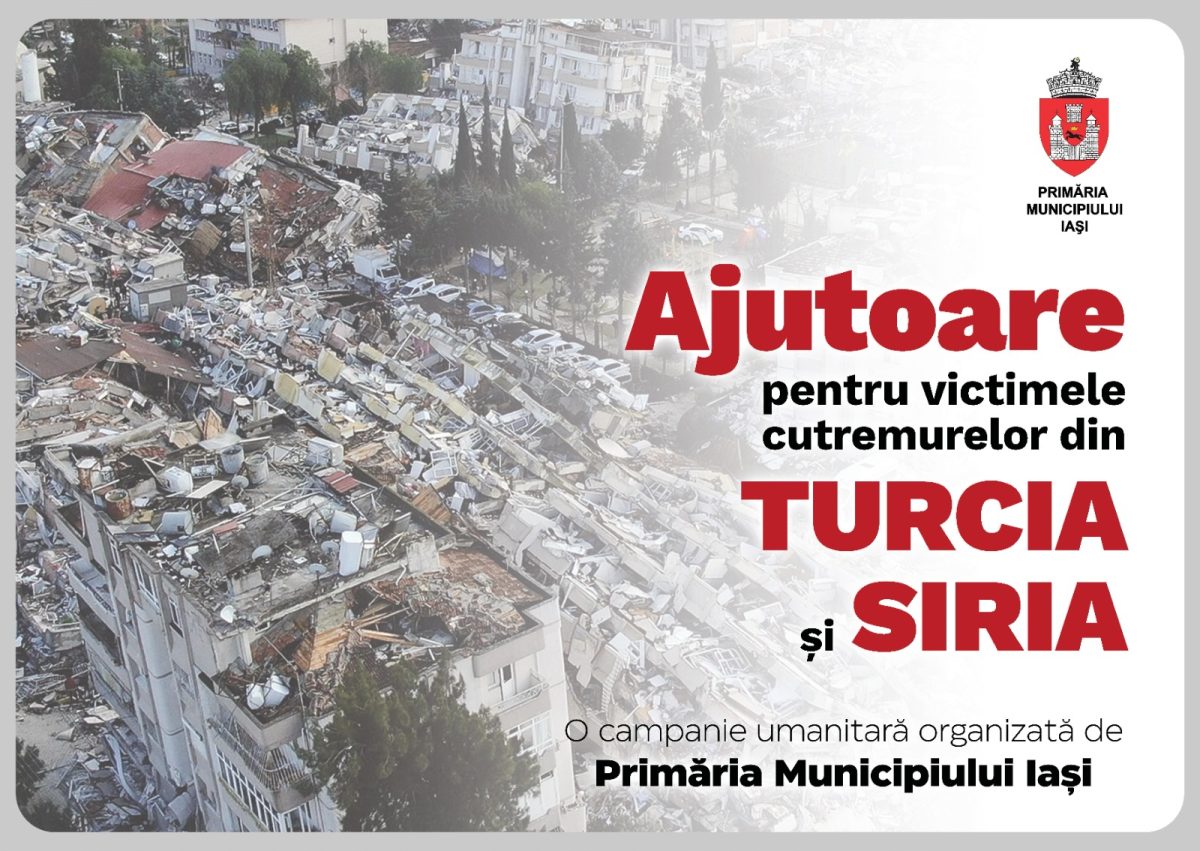 Ajutoare pentru victimele cutremurelor din Turcia și Siria