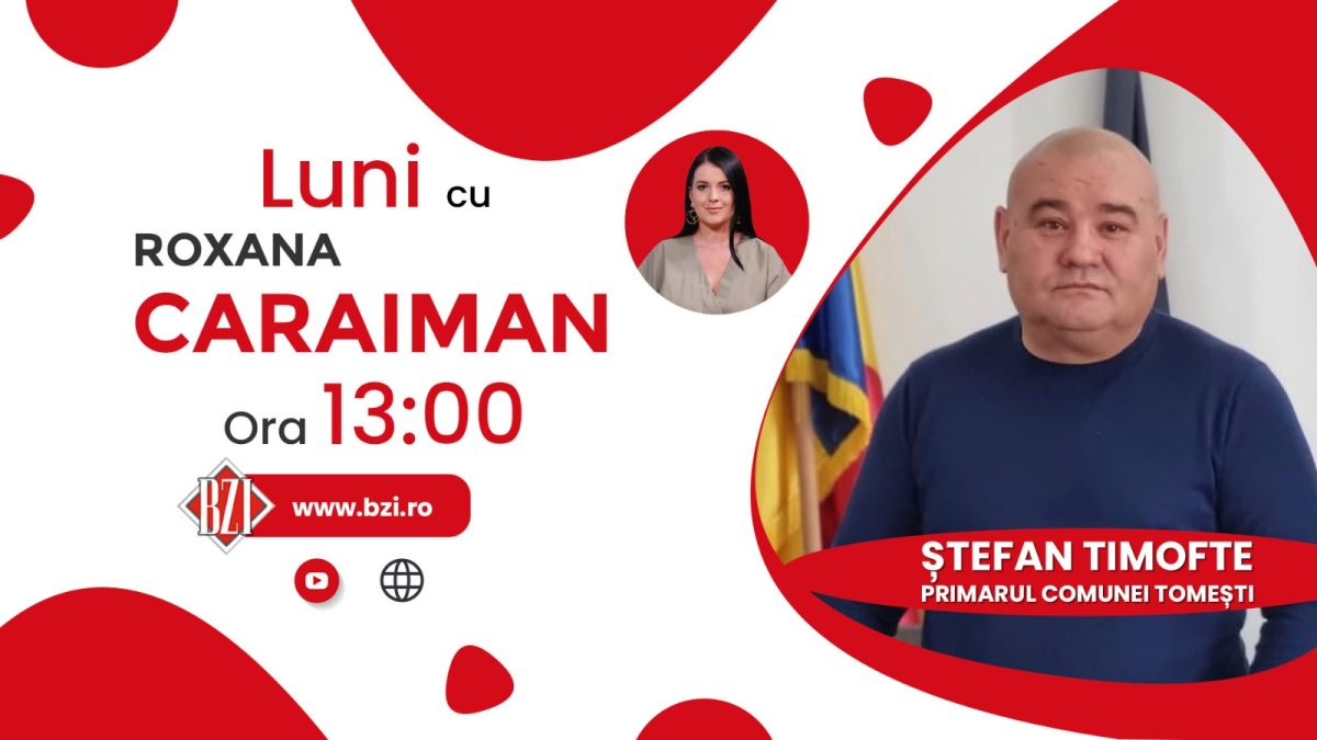 Ștefan Timofte, primarul comunei Tomești, în direct la BZI LIVE despre proiectele anului 2023