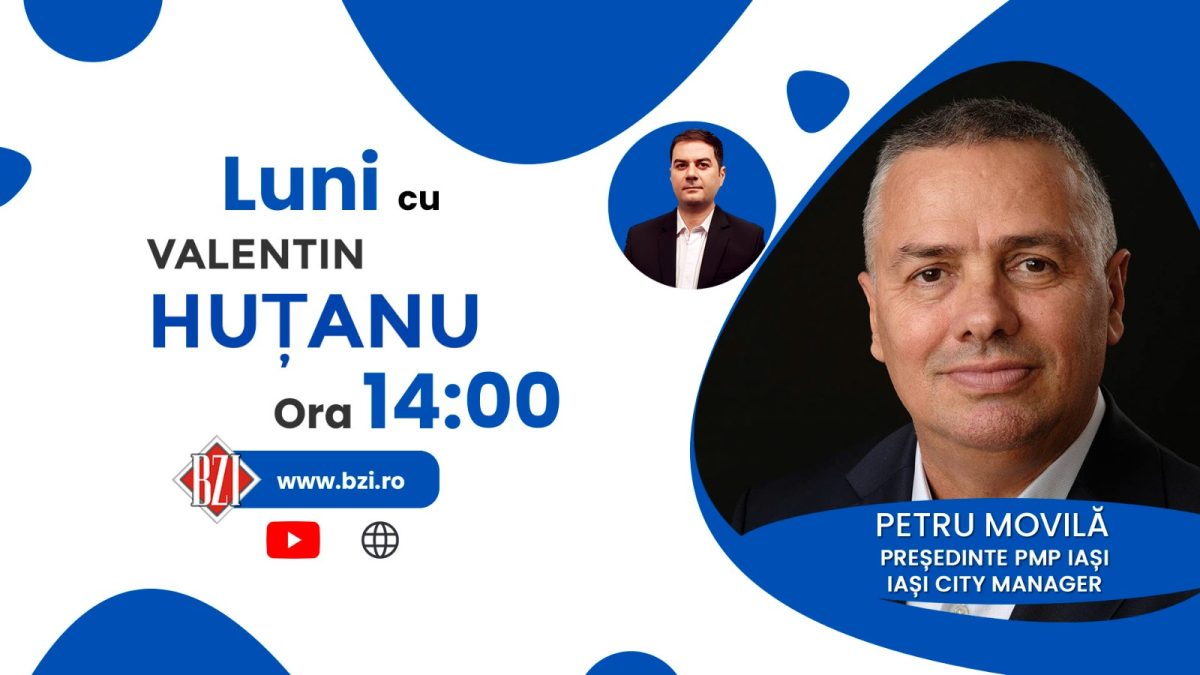 Ediție specială și de maximă actualitate pentru cetățeni, în Studioul BZI LIVE alături de Petru Movilă, președinte PMP Iași și City Manager al Municipiului Iași