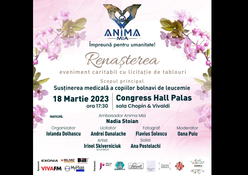 Evenimentul Caritabil „RENAȘTEREA – Împreună pentru 2 copii bolnavi de leucemie”