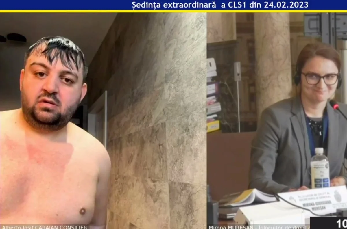 Imaginea virală a zilei: un consilier PSD a intrat dezbrăcat în ședința Consiliului Local – VIDEO