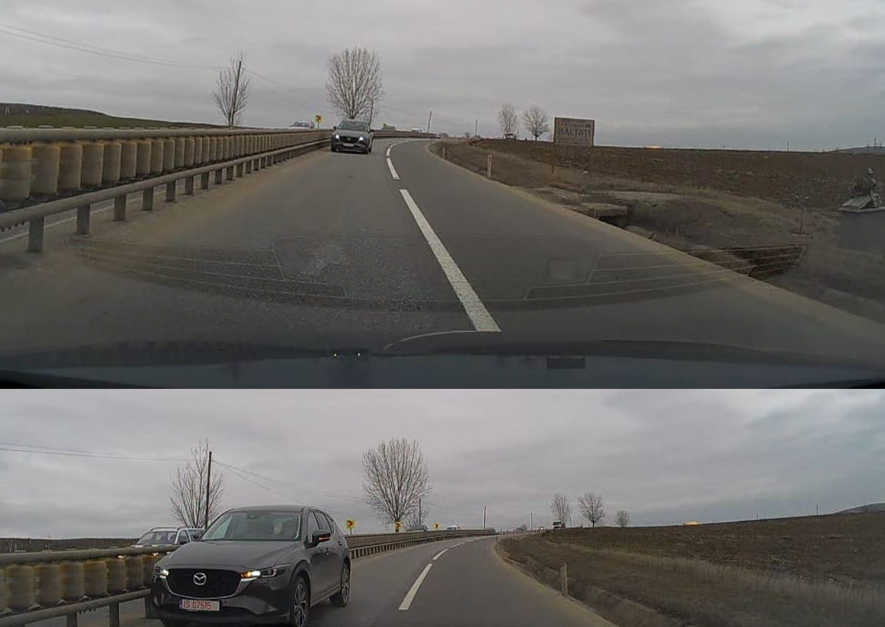 Inconştiență pură! Un şofer a intrat pe contrasens chiar în locul carnagiului de la Bălţaţi. Doar o minune a făcut să nu se petreacă încă o nenorocire