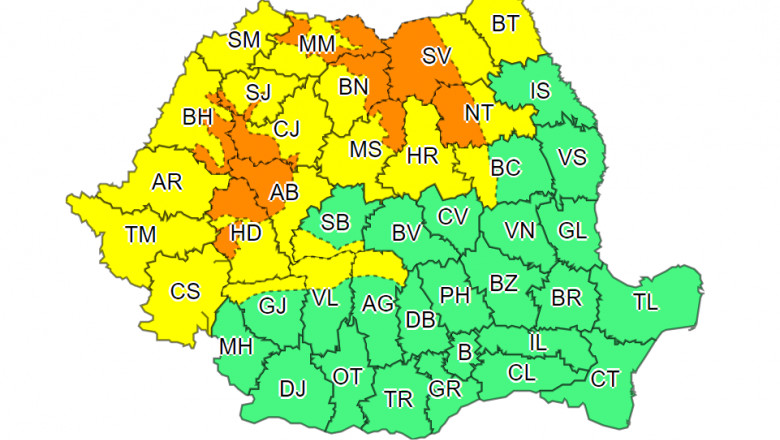 La munte e iarnă în toată regula. Cod portocaliu de ninsori abundente în mai multe județe din țară