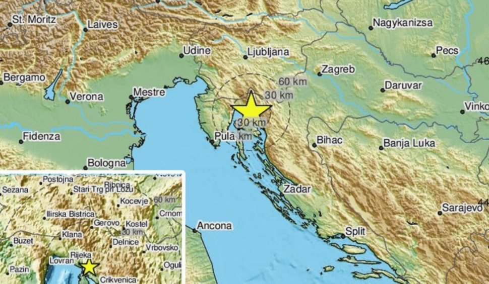 Cutremur în Croația. Seismul a avut o magnitudine de 5,3 grade pe scara Richter