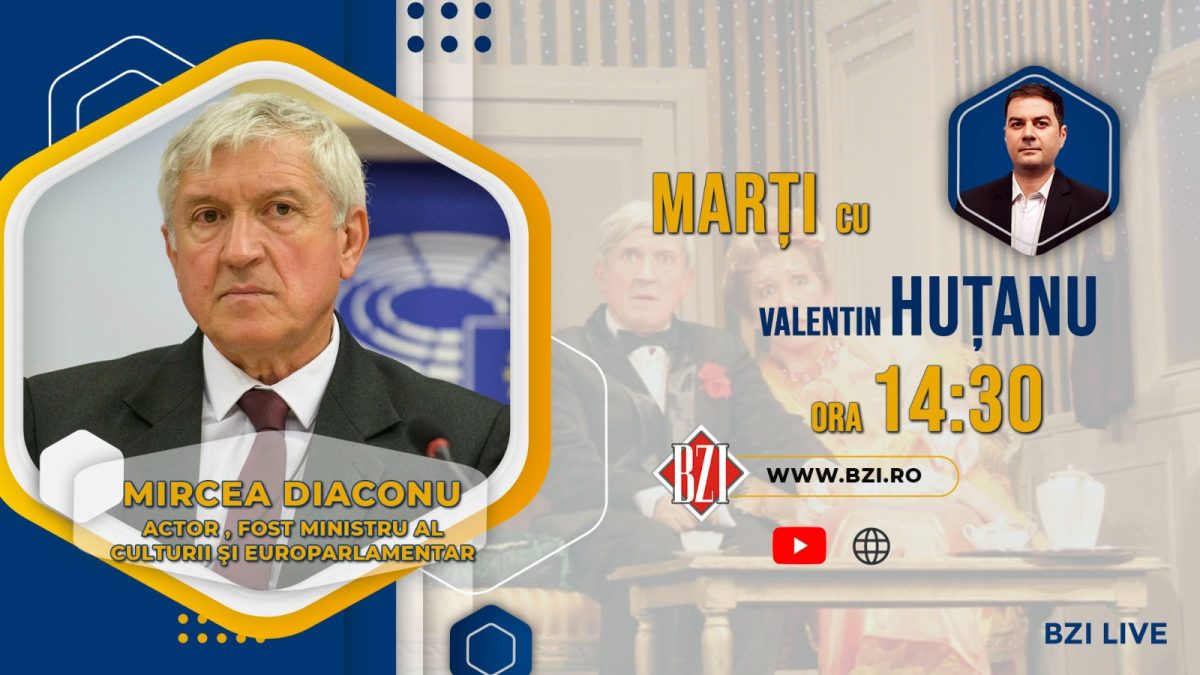 Ediție-exclusivă BZI LIVE alături de Mircea Diaconu, actor, fost ministru al Culturii și europarlamentar