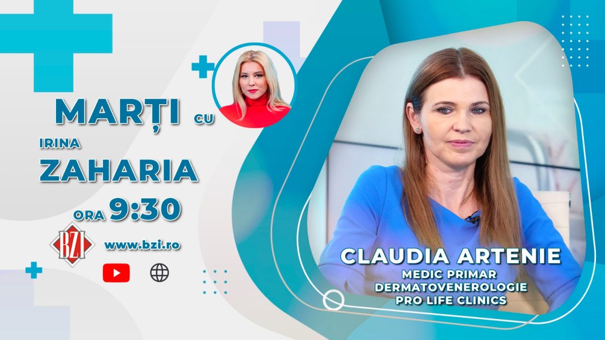 Dr. Claudia Artenie, medic primar dermatovenerologie- Pro Life Clinics, discută în emisiunea BZI LIVE despre afecțiunile pielii care se agravează iarna