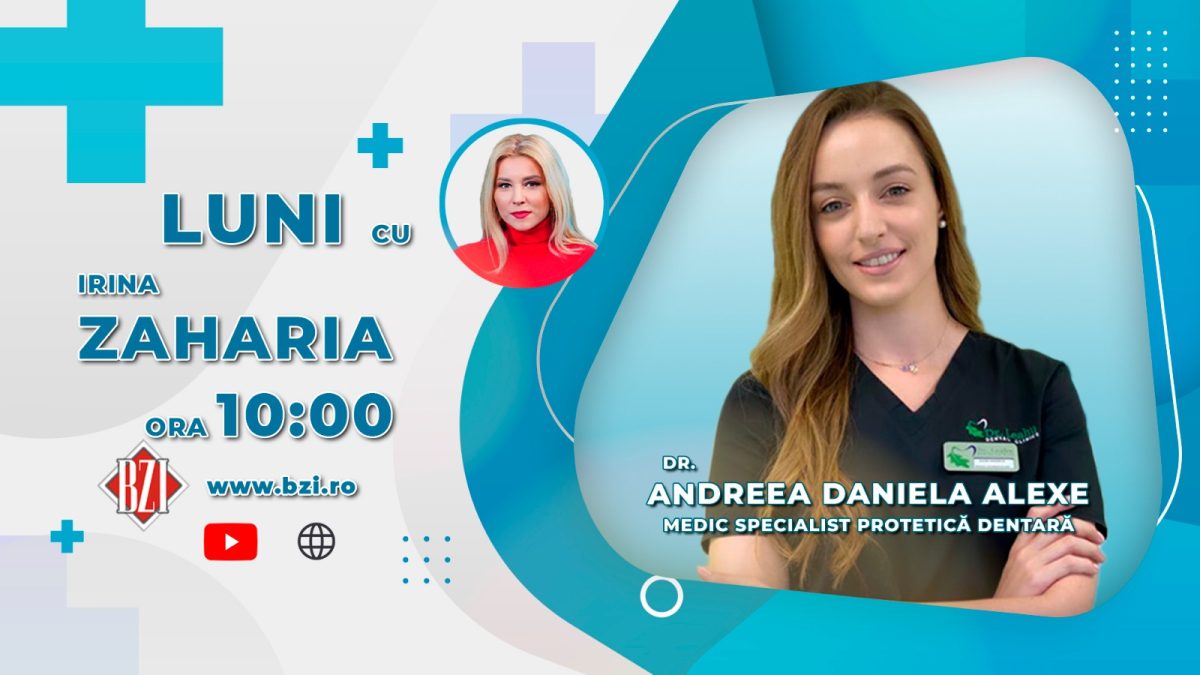 Dr. Andreea Daniela Alexe, medic specialist protetică dentară, discută în emisiunea BZI LIVE despre miturile în stomatologie