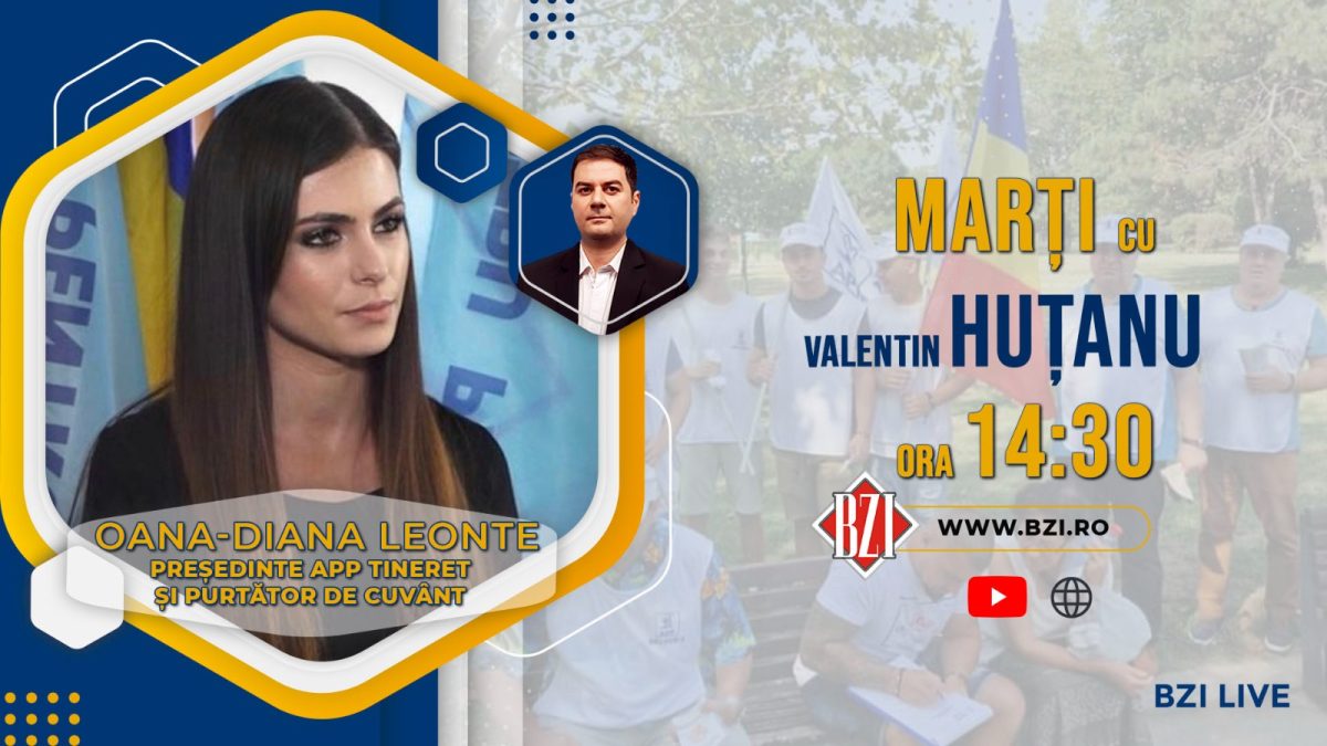 Ediție BZI LIVE despre cum vede noua generație politica și țara alături de Oana-Diana Leonte, președinte Organizația de Tineret și purtător de cuvânt al Partidului Alianța Pentru Patrie România