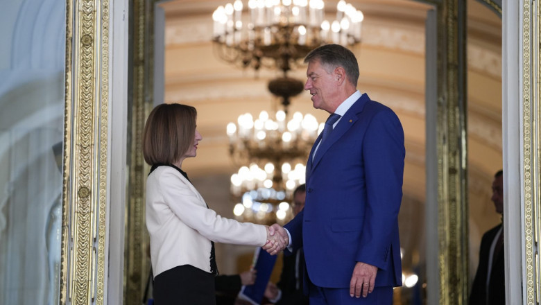 Maia Sandu, vizită în România. Președintele Republicii Moldova, primit de Klaus Iohannis la Cotroceni