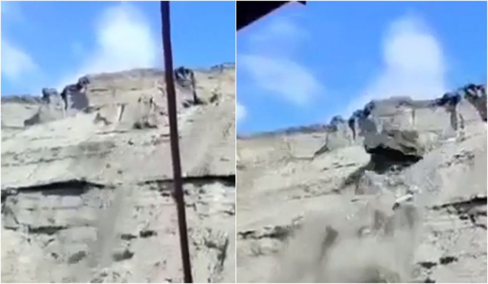 Nenorocirile se țin lanț la CE Oltenia. Un perete de piatră s-a prăbușit lângă minerii de la cariera Roșiuța 