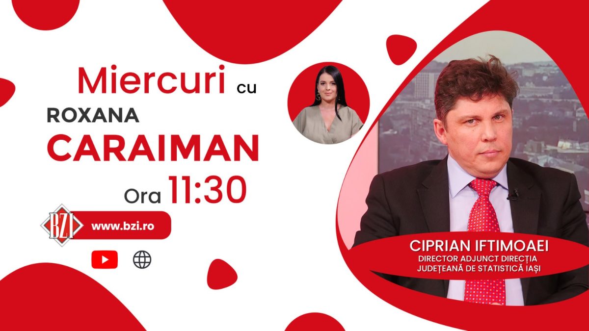 Rezultatele celor două recensăminte: agricol și al populației! Ciprian Iftimoaei, directorul adjunct al Direcției Județene de Statistică Iași, în direct la BZI LIVE