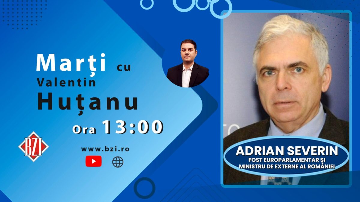 O nouă ediție BZI LIVE, în care vor fi abordate cele mai fierbinți și sensibile subiecte alături de Adrian Severin, fost ministru al Afacerilor Externe, europarlamentar, expert al OSCE respectiv raportor ONU