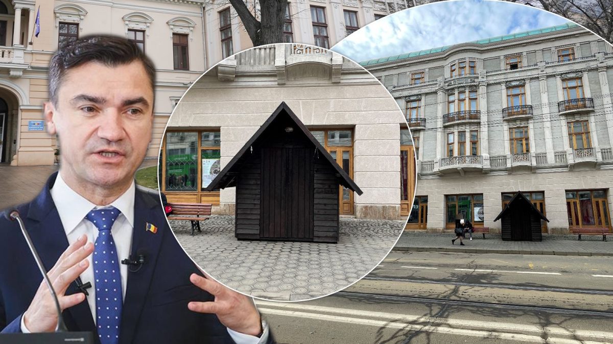 Municipalitatea ieșeană pune în umbră o importantă clădire istorică din Iași. Construcția de lemn aduce un deserviciu de imagine – FOTO