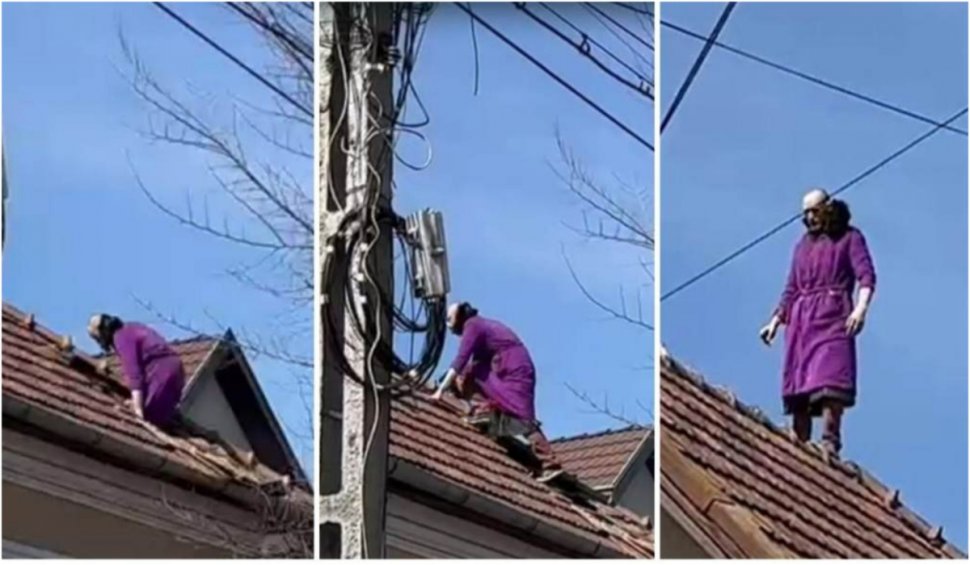 Un american și-a sechestrat soția. Bărbatul, dat jos de pe casă de luptătorii de la trupele speciale din Cluj – VIDEO