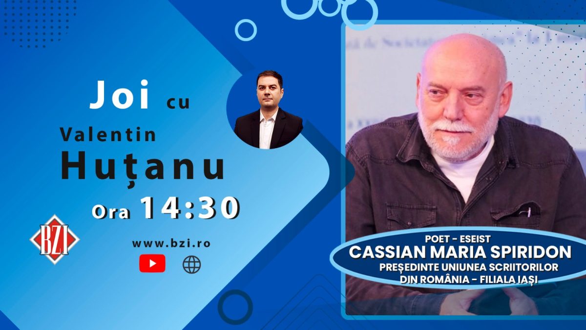 Proiectele Uniunii Scriitorilor din România – Filiala Iași, discutate la BZI LIVE alături de Cassian Maria Spiridon