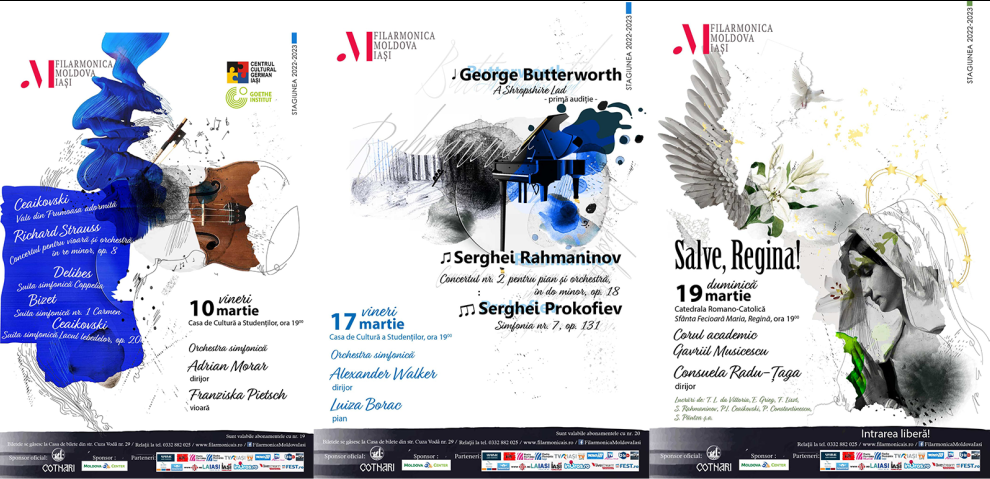 Filarmonica „Moldova” Iași: Concerte în perioada 10 – 19 martie 2023