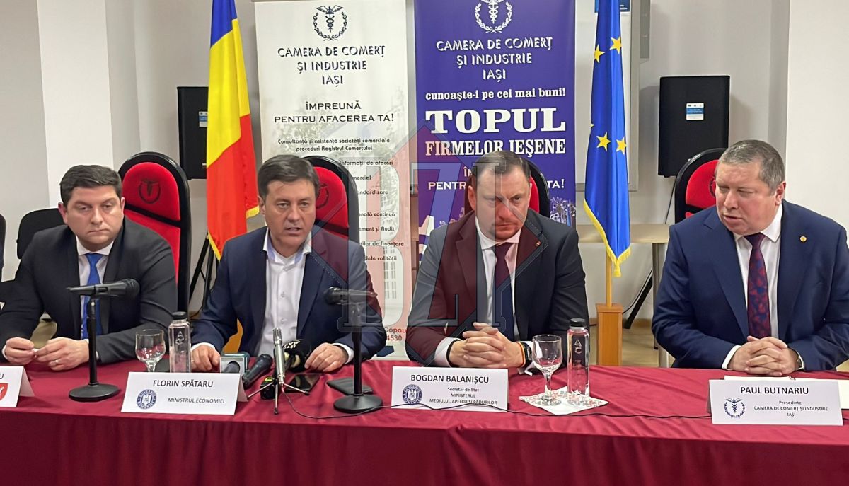 Ministrul Economiei, Florin Spătaru, vizită la Camera de Comerţ şi Industrie Iaşi – FOTO