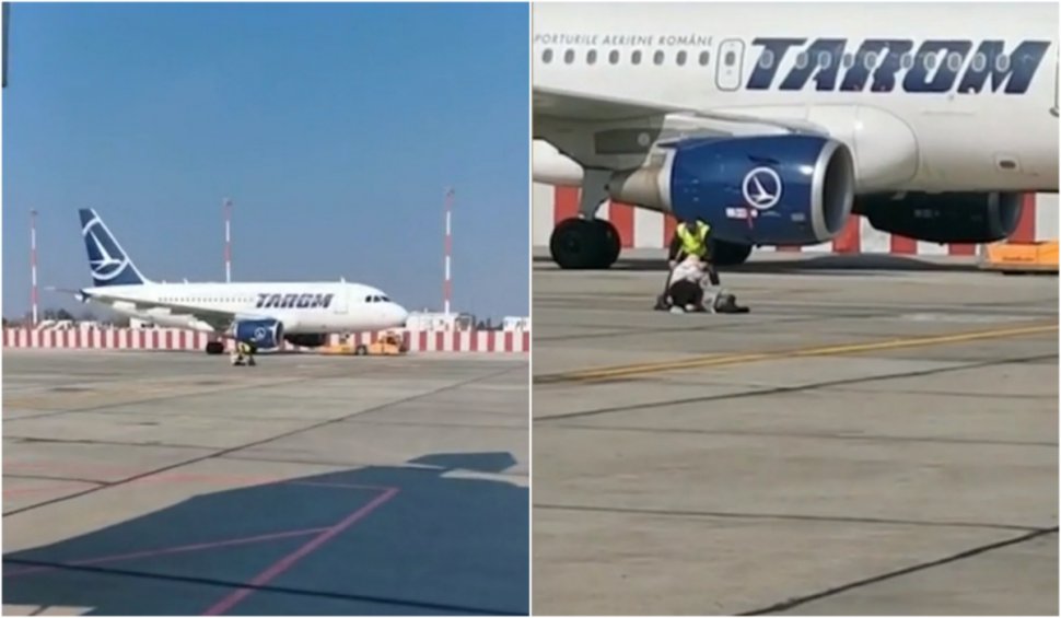 O femeie cu un copil mic a încercat să prindă avionul din mers, pe Aeroportul Otopeni – VIDEO