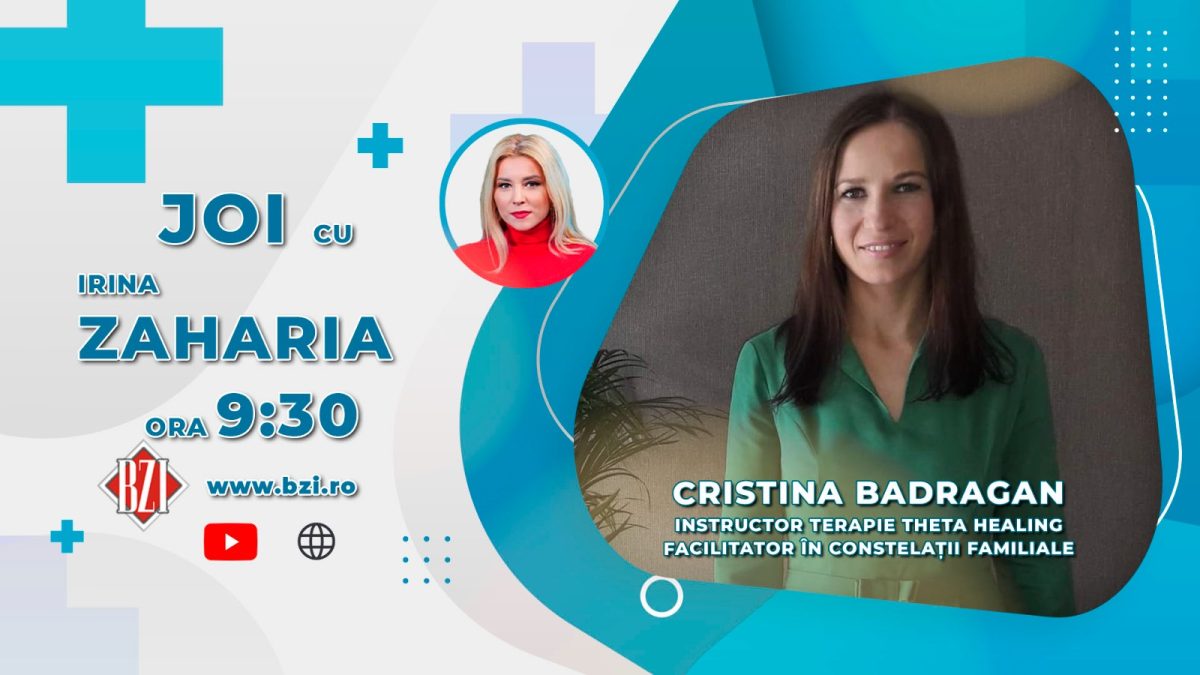 Cristina Bădrăgan, instructor terapie Theta Healing și facilitator în constelații familiale, discută în emisiunea BZI LIVE despre subiectul ” mama”