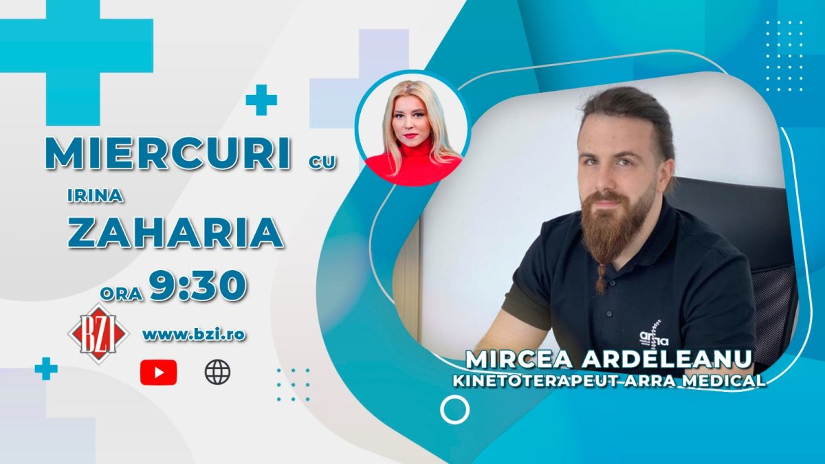 Kinetoterapeutul Mircea Ardeleanu, ARRA MEDICAL, discută în platoul BZI LIVE, despre afecțiunile întâlnite la copii și importanta kinetoterapie în sporturi