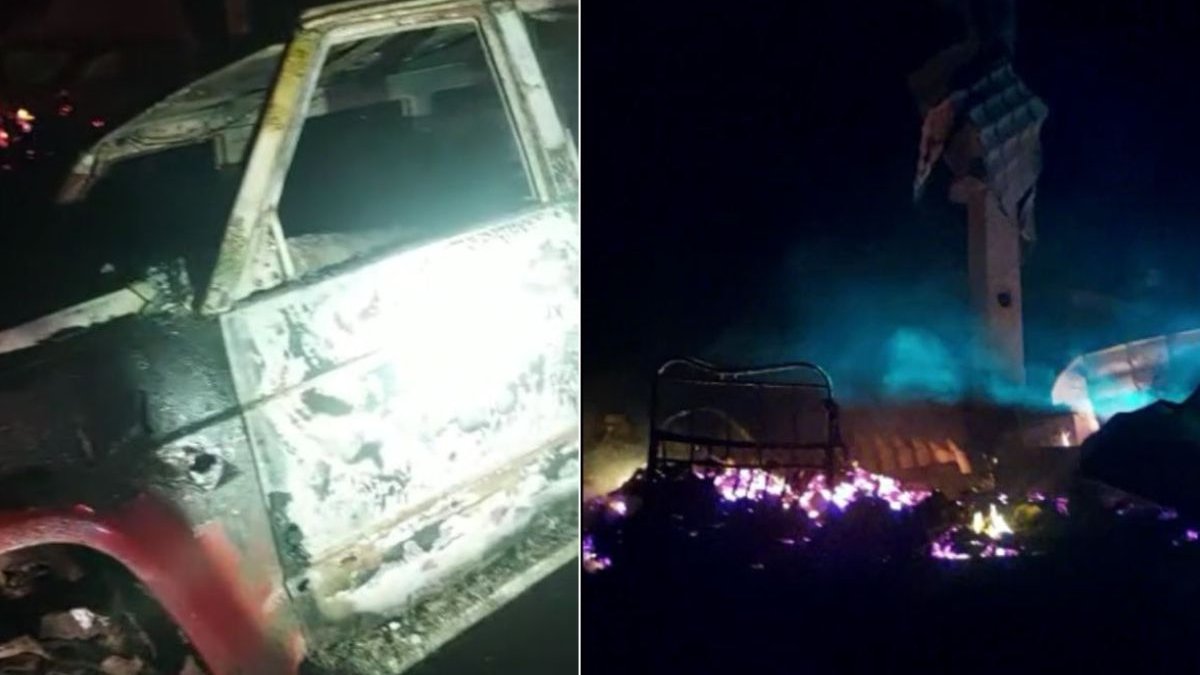Situație bizară în Maramureș: Cabană și mașini incendiate, paznic sechestrat, s-ar fi tras cu mitraliere aduse din Ucraina