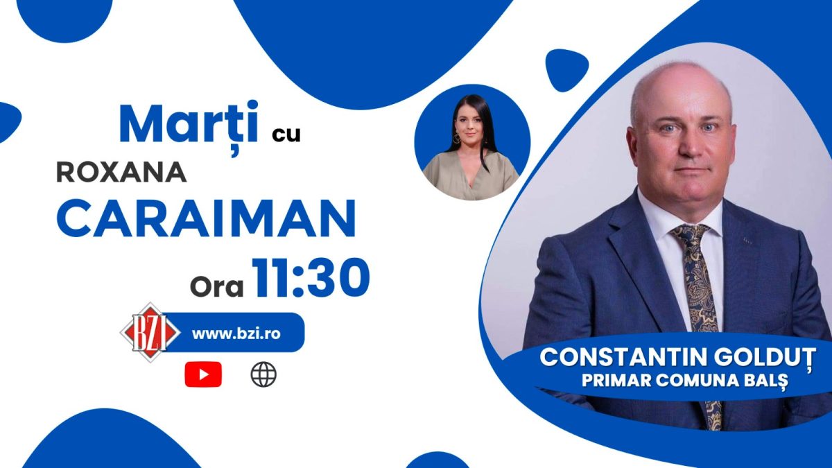 Constantin Golduț, primarul comunei Balș, în direct la BZI LIVE despre proiectele anului 2023