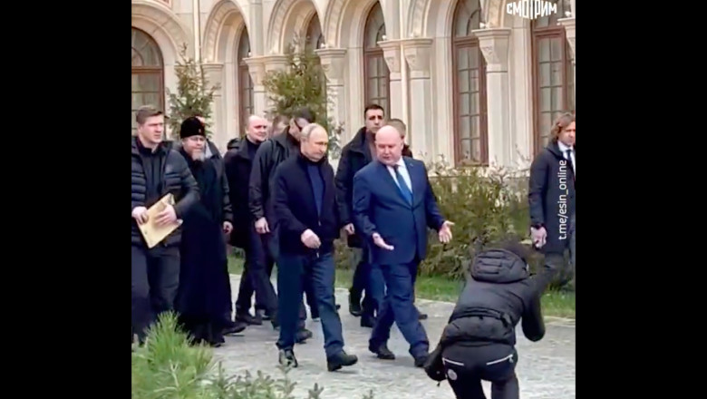 Președintele Vladimir Putin a ajuns în Crimeea pentru a marca 9 ani de la anexarea ilegală a Peninsulei de către Rusia – VIDEO