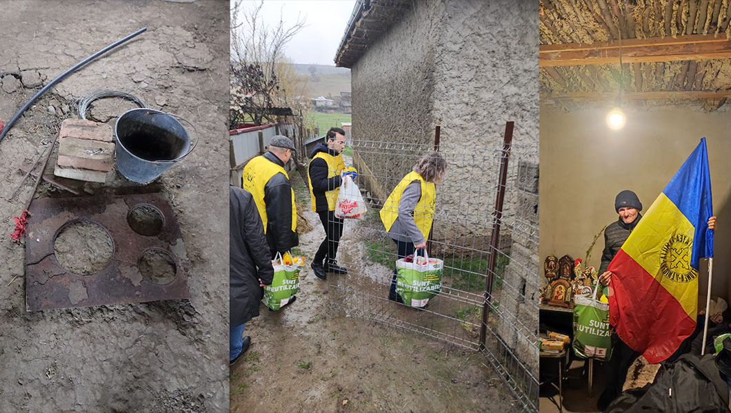 Reprezentanţii Organizaţiei Judeţene AUR Iaşi, sprijin pentru un bătrân din satul Buznea, Ion Neculce – FOTO (P)