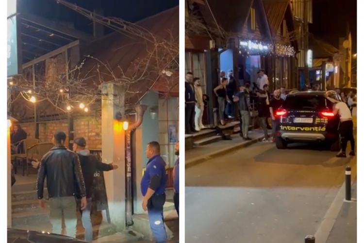 Scene șocante în fața unui club din Cluj: Bătaie pe ritm de manele, agenții de pază au privit de pe margine – VIDEO