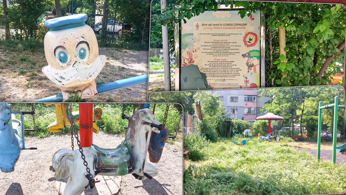 Localnicii sunt îngroziți de cum a ajuns un parc din cartierul Canta: „Este plin de căpușe și șobolani pe acolo” – FOTO