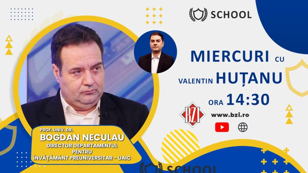 Despre starea educaţiei din România şi un proiect interesant alături de prof. univ. dr. Bogdan Neculau, director al Departamentului pentru Învăţământ Preuniversitar, UAIC Iaşi