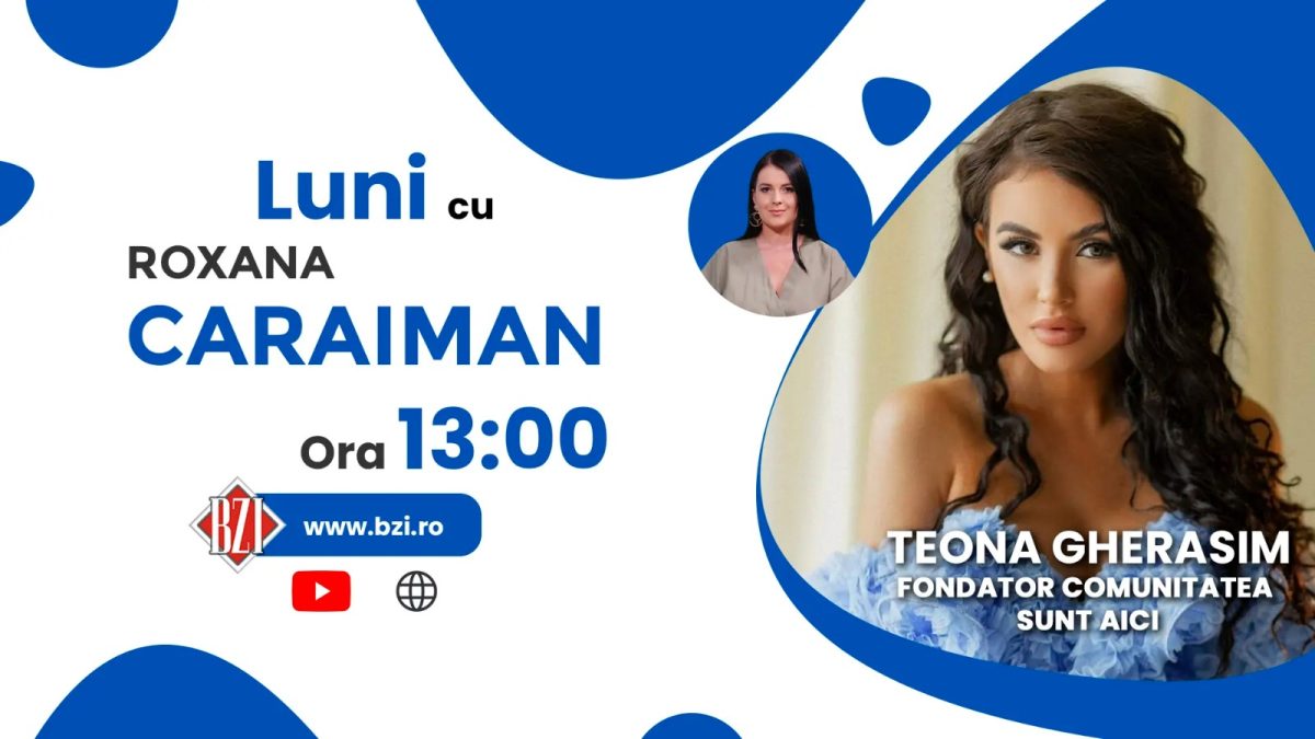 Despre susținere feminină și depășirea momentelor de vulnerabilitate! Teona Gherasim, fondatoarea comunității ,,Sunt aici”, în direct la BZI LIVE